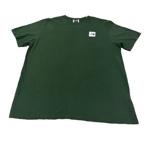 The North Face Box Logo T Shirt Mens L Green Circular Design A8APW Short Sleeve